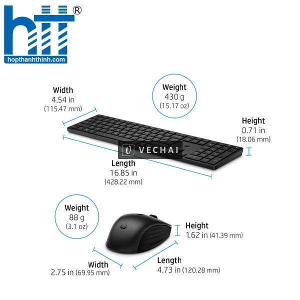 Combo bàn phím chuột Wireless HP 655