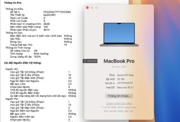 MacBook Pro 16" | M1 Max | 32GB RAM | 1TB SSD | Giá: 33.490.000₫