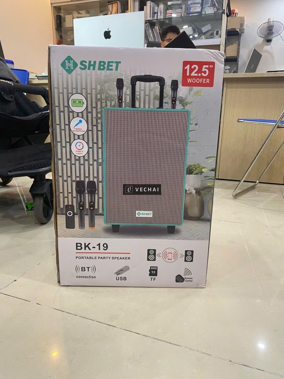 Thanh Lý Loa Hát karaoke SHBET BK19 Fullbox – Tiện lợi kết nối bluetooth hát đc ngay – Có thể cắm cổ