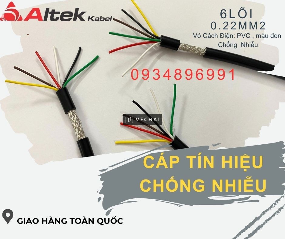 Cáp tín hiệu chống nhiễu 6x 0.22mm²- Altek Kabel Hà Nội, Đà Nẵng, Hồ Chí Minh