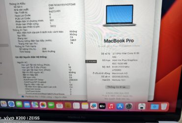 macbook pro 2017 test oke , bản touch bar 4 cổng typc kèm sạc