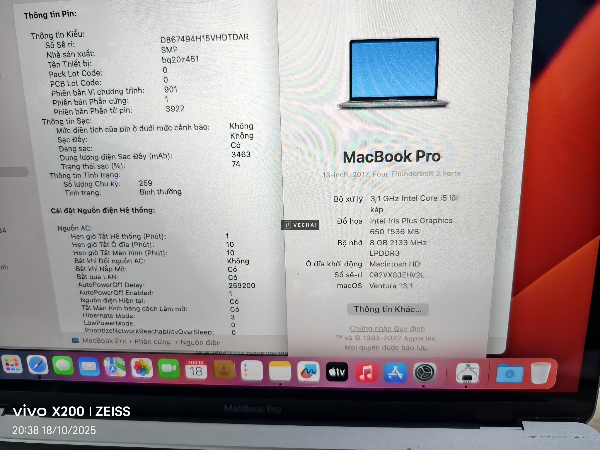 macbook pro 2017 test oke , bản touch bar 4 cổng typc kèm sạc