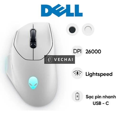 Chuột gaming không dây Dell Alienware AW620M