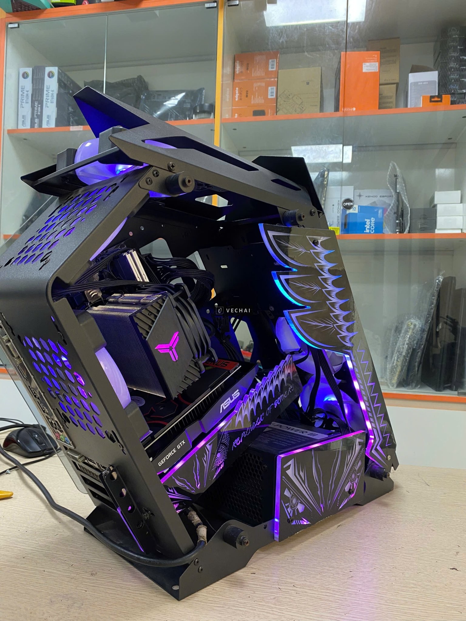 THANH LÝ  Máy tính để bàn Intel I3 10100F, GTX 1050Ti 4gb RAM 16GB NGUỒN X650 VỎ CÂY 5 FAN LEG