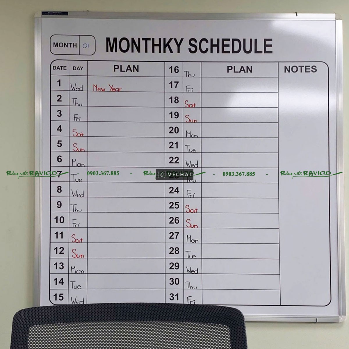 BẢNG TRẮNG DÁN DECAL THEO YÊU CẦU