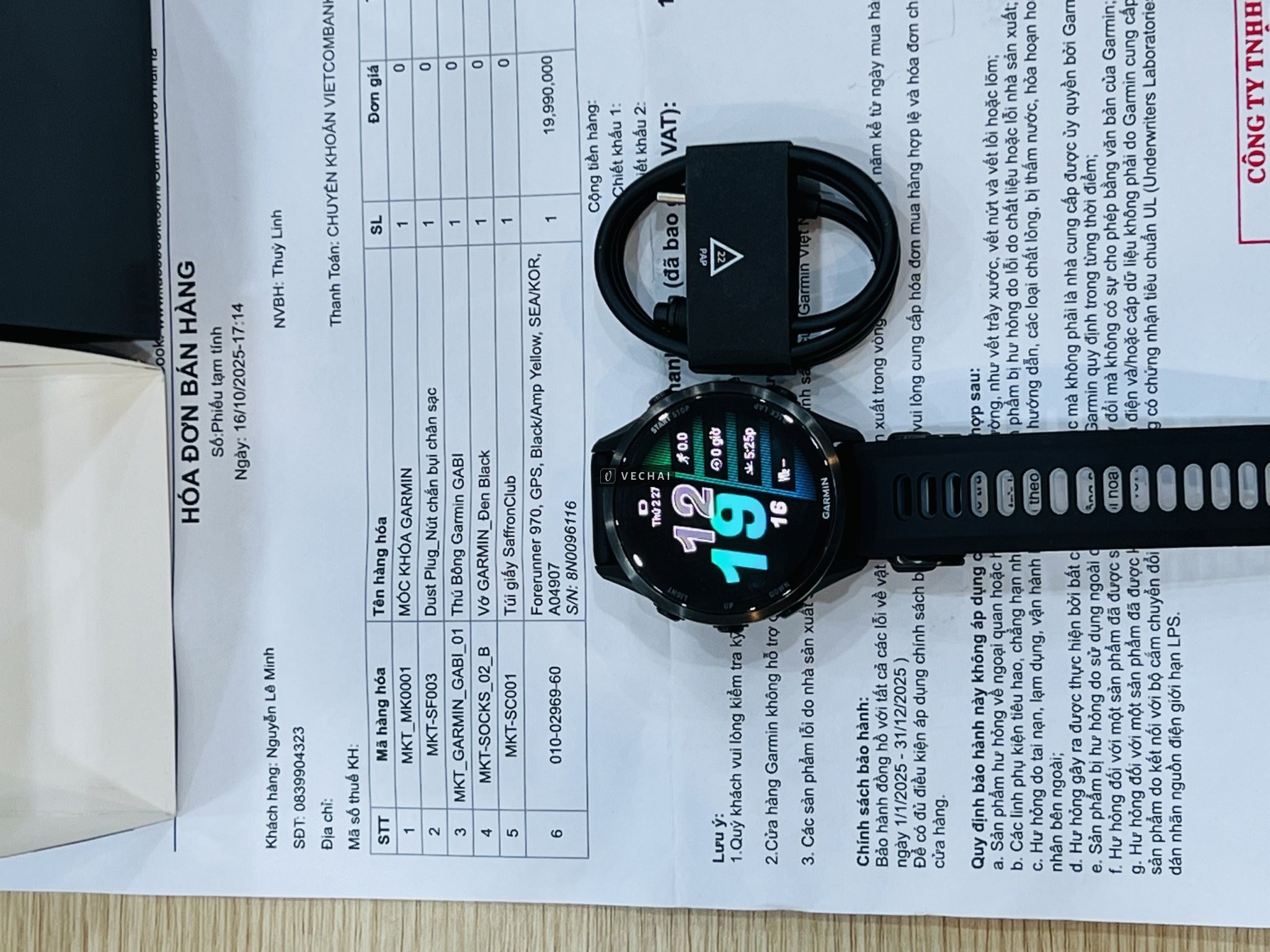 Garmin Forerunner 970 Fullbox Vừa mua mấy hôm + Hoá Đơn BH gần 12 tháng – garmin forerunner 970 siêu