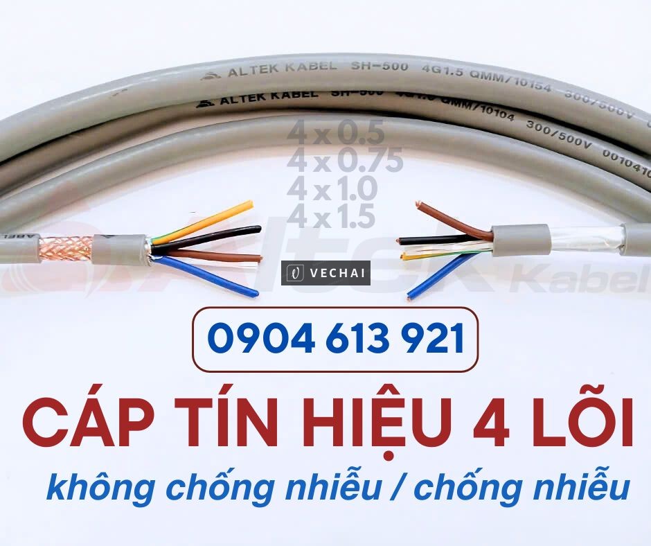 Cáp điện điều khiển 4 lõi 4×0.75mm Altek Kabel
