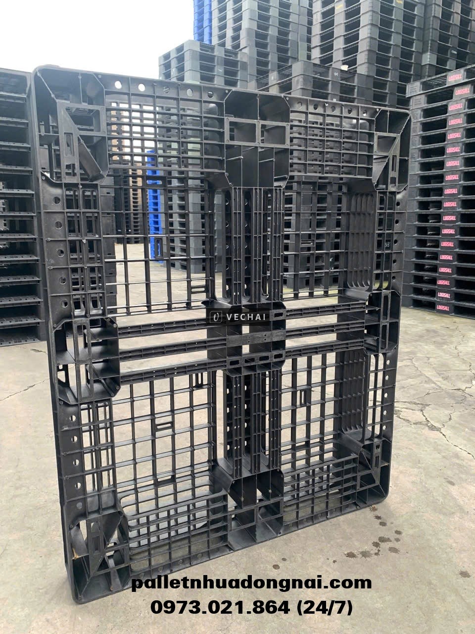 Thanh Lý Gấp – Pallet Nhựa Màu Đen Giá Siêu Rẻ