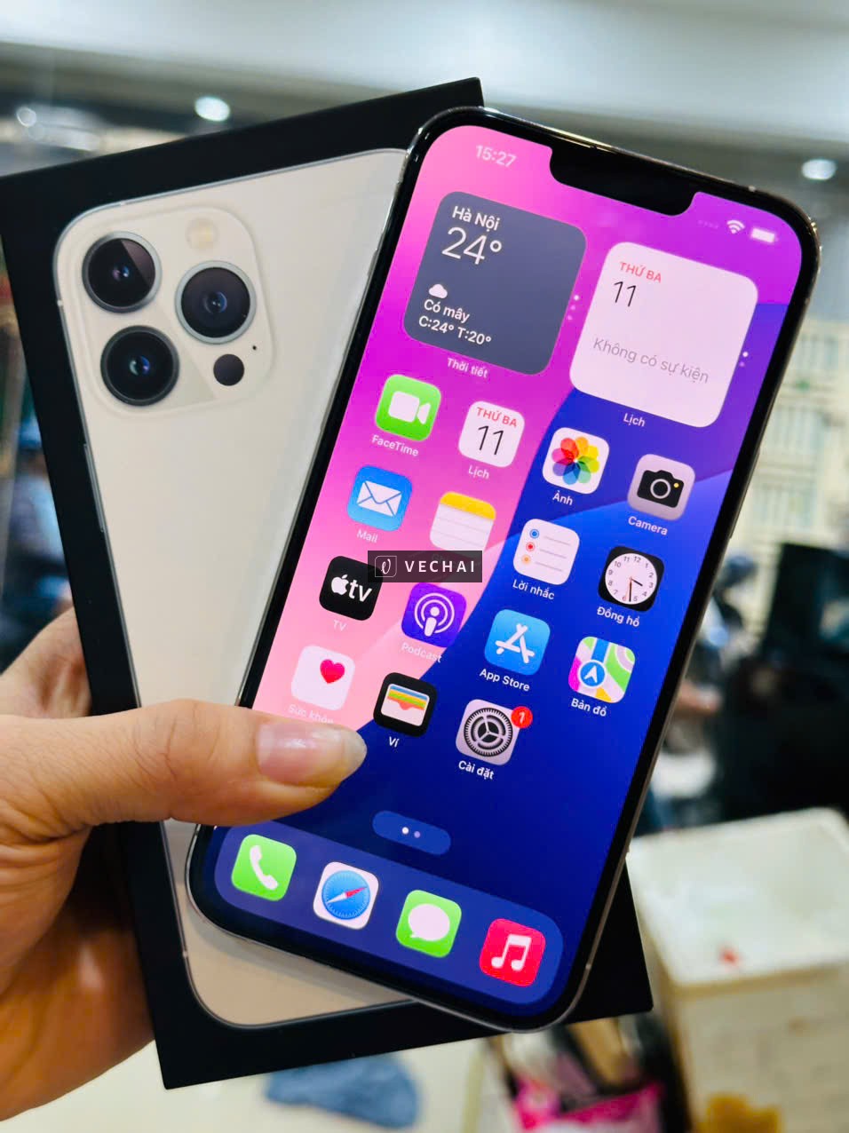IPHONE 13 PRO MAX 128GB TRẮNG CHÍNH HÃNG VN/A FULLBOX – Fullbox full phụ kiện – Tiện lợi lắp đc 2 si