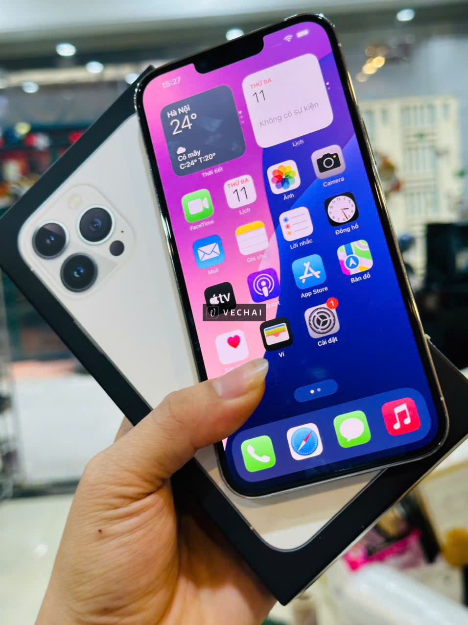 IPHONE 13 PRO MAX 128GB TRẮNG CHÍNH HÃNG VN/A FULLBOX – Fullbox full phụ kiện – Tiện lợi lắp đc 2 si