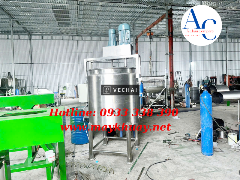 Bồn khuấy hóa chất gia nhiệt 500 lít
