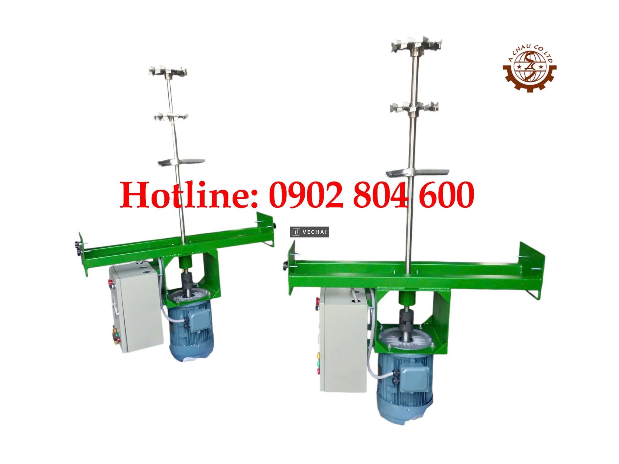 Máy khuấy hóa chất gá ngang thùng IBC 1000 lít