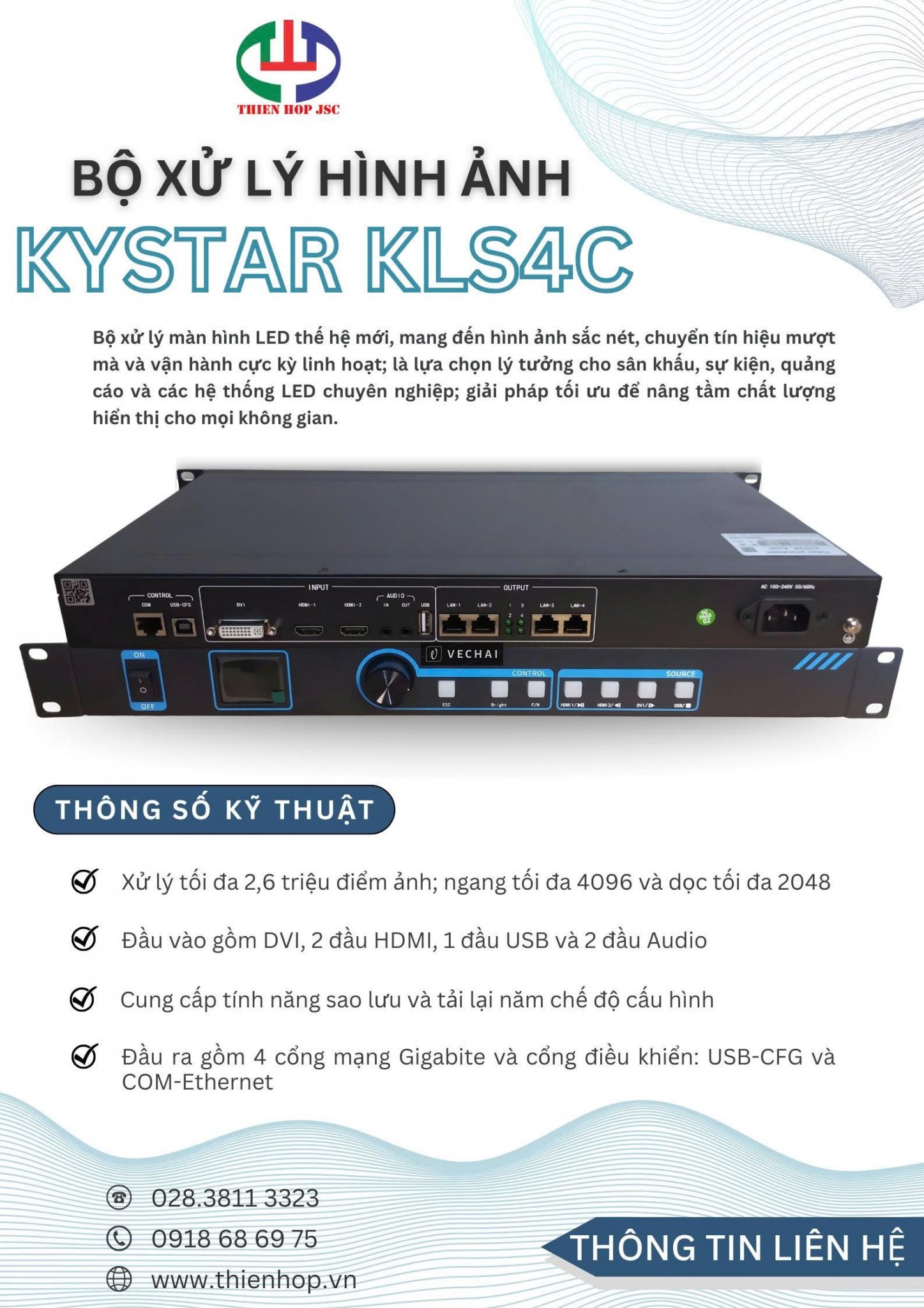 KLS4C CHO HIỂN THỊ MƯỢT MÀ, CHUẨN XÁC, ỔN ĐỊNH