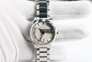 ĐH Nữ Gucci G-Timeless YA126523 – Kim & cọc số mạ Vàng Hồng – Size 27mm