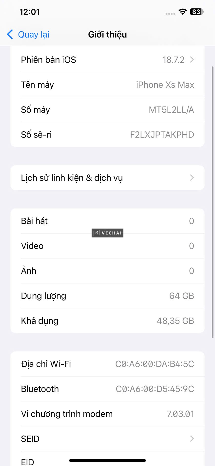 IPHONE XS MAX 64GB QUỐC TÊ MỸ – Tình trạng đã thay màn hình pin 73-% – bản Quốc tế  2 sim 1 vật lý v