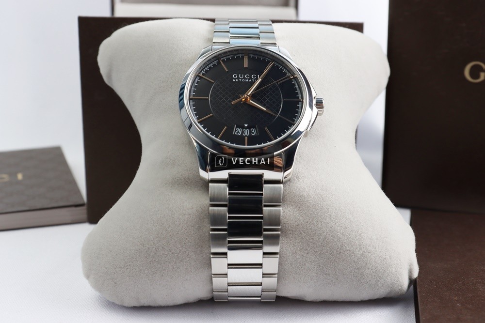 ĐH Nam GUCCI G-Timeless Automatic Dây thép; Thiết kế lộ máy – Size 38mm