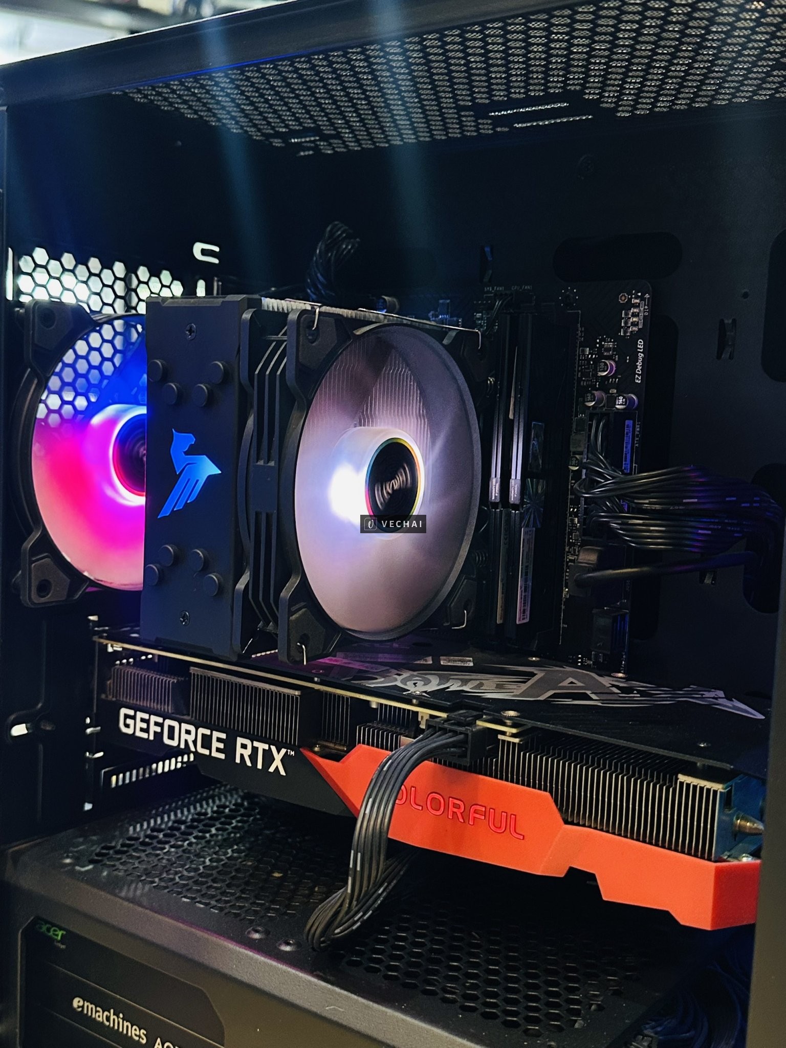 E Thanh Lý Bộ Case chip Core i5-10400F Ram 32G SSD 256G VGA 3060 12G Màn 27” 100Hz E pass lại bộ cas