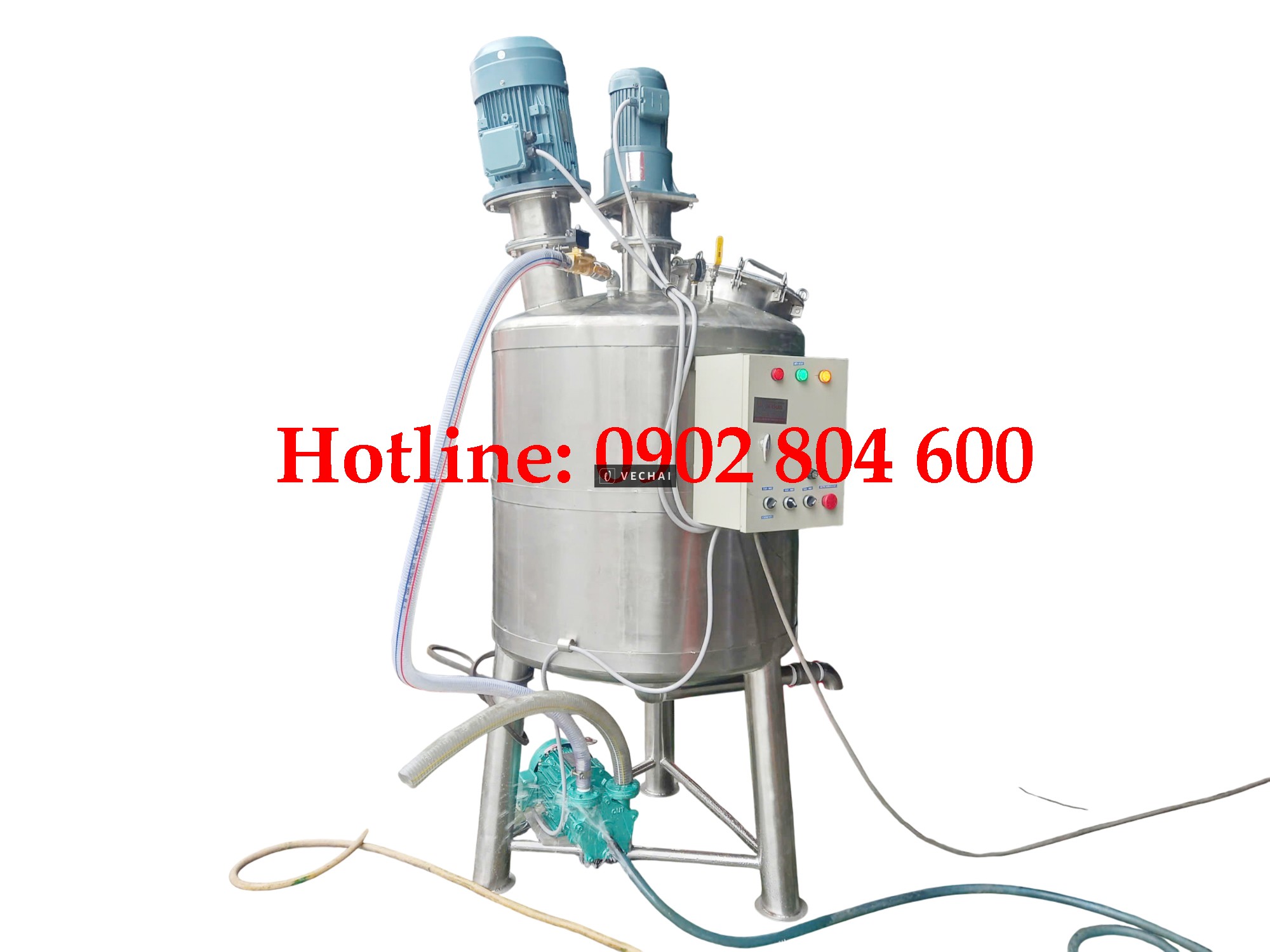 Bồn khuấy kem ủ tóc 500 lít hút chân không