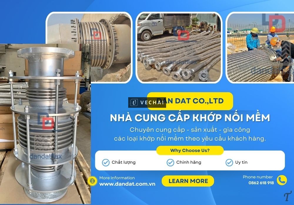Khớp chống rung/ Khớp nối chống rung inox/ Khớp chống rung mặt bích/ Khớp chống rung máy bơm
