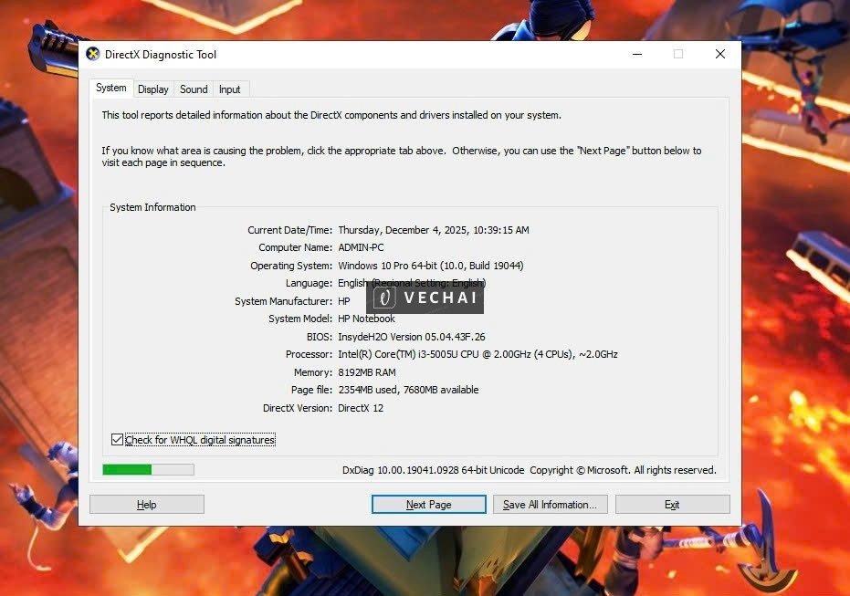 HP notebook chip Intel core i3-5005U Ram 8G SSD 128G 15.6” HD – máy đã nâng cấp SSD 128G, – Đang chạ