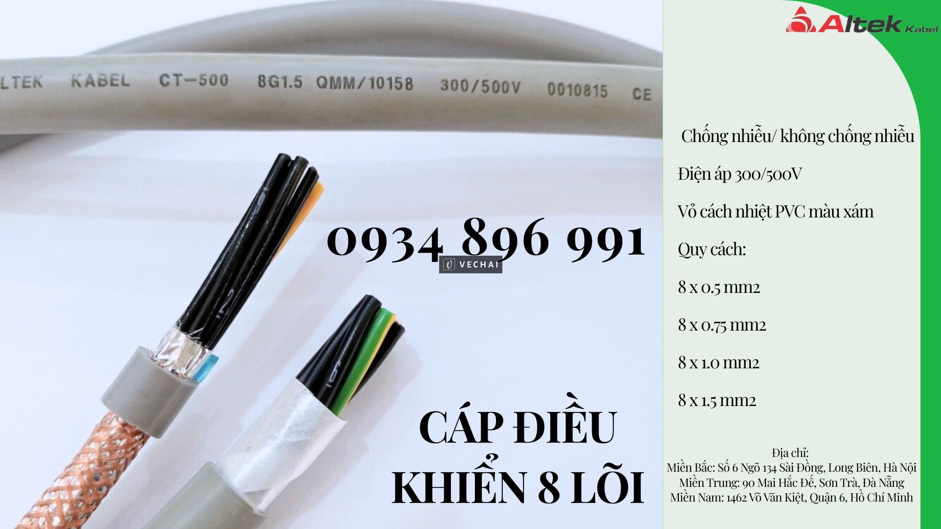 Cáp Điều Khiển 8 Lõi Chống Nhiễu Đà Nẵng, Hà Nội, Hồ Chí Minh