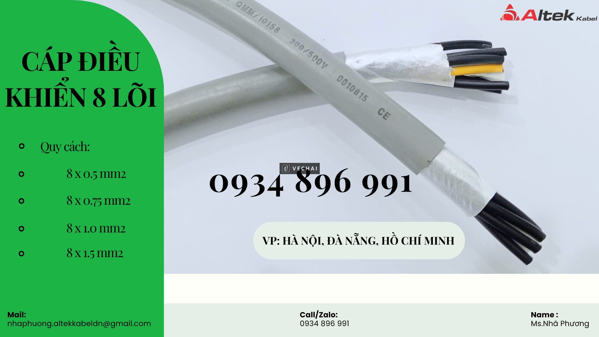 Cáp Điều Khiển 8 Lõi Chống Nhiễu Đà Nẵng, Hà Nội, Hồ Chí Minh