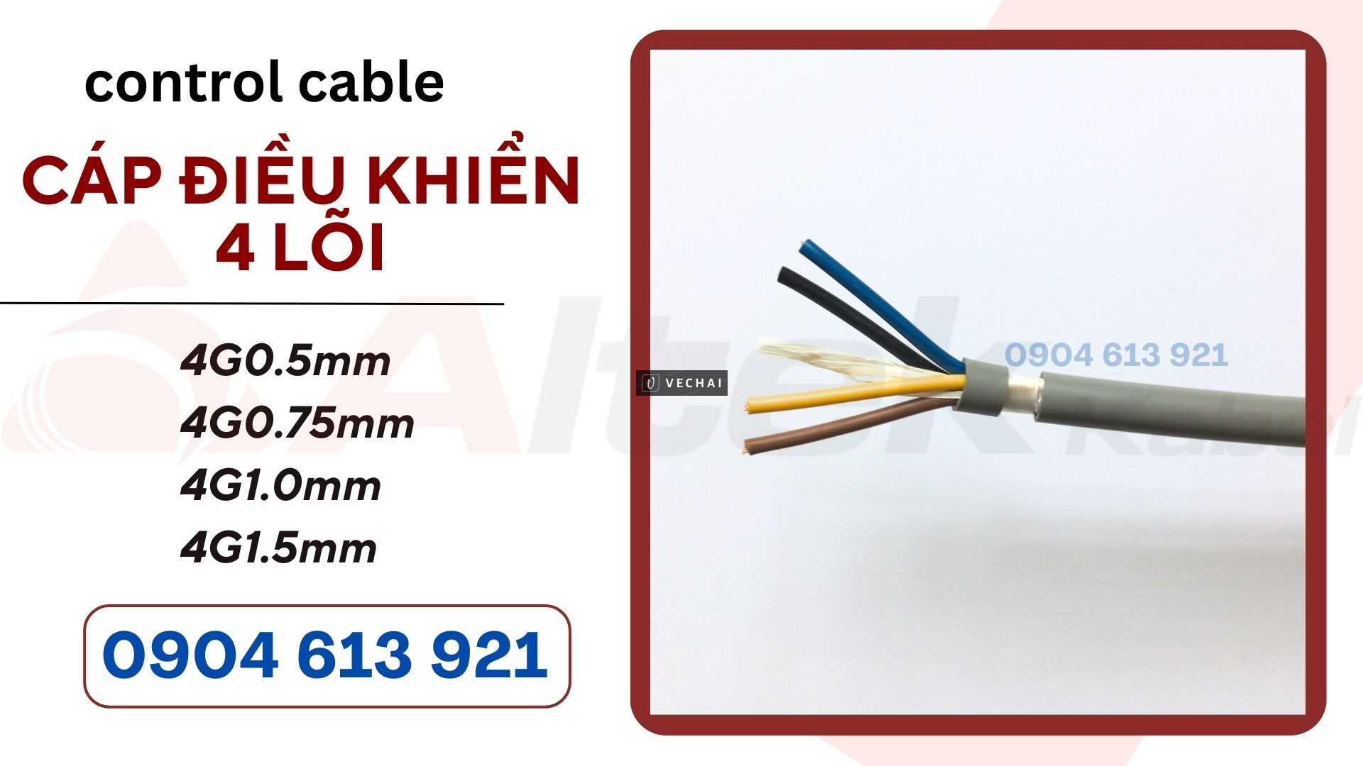 Cáp tín hiệu Altek Kabel 4×0.5/4×0.75/x4x1.0/4×1.5