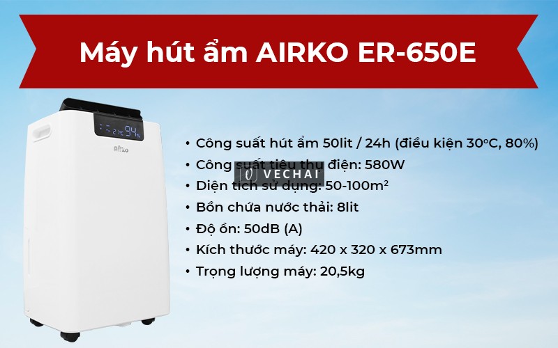 HÍT THỞ KHÔNG KHÍ SẠCH – NÓI KHÔNG VỚI ẨM MỐC CÙNG AIRKO(DOROSIN) ER-650E