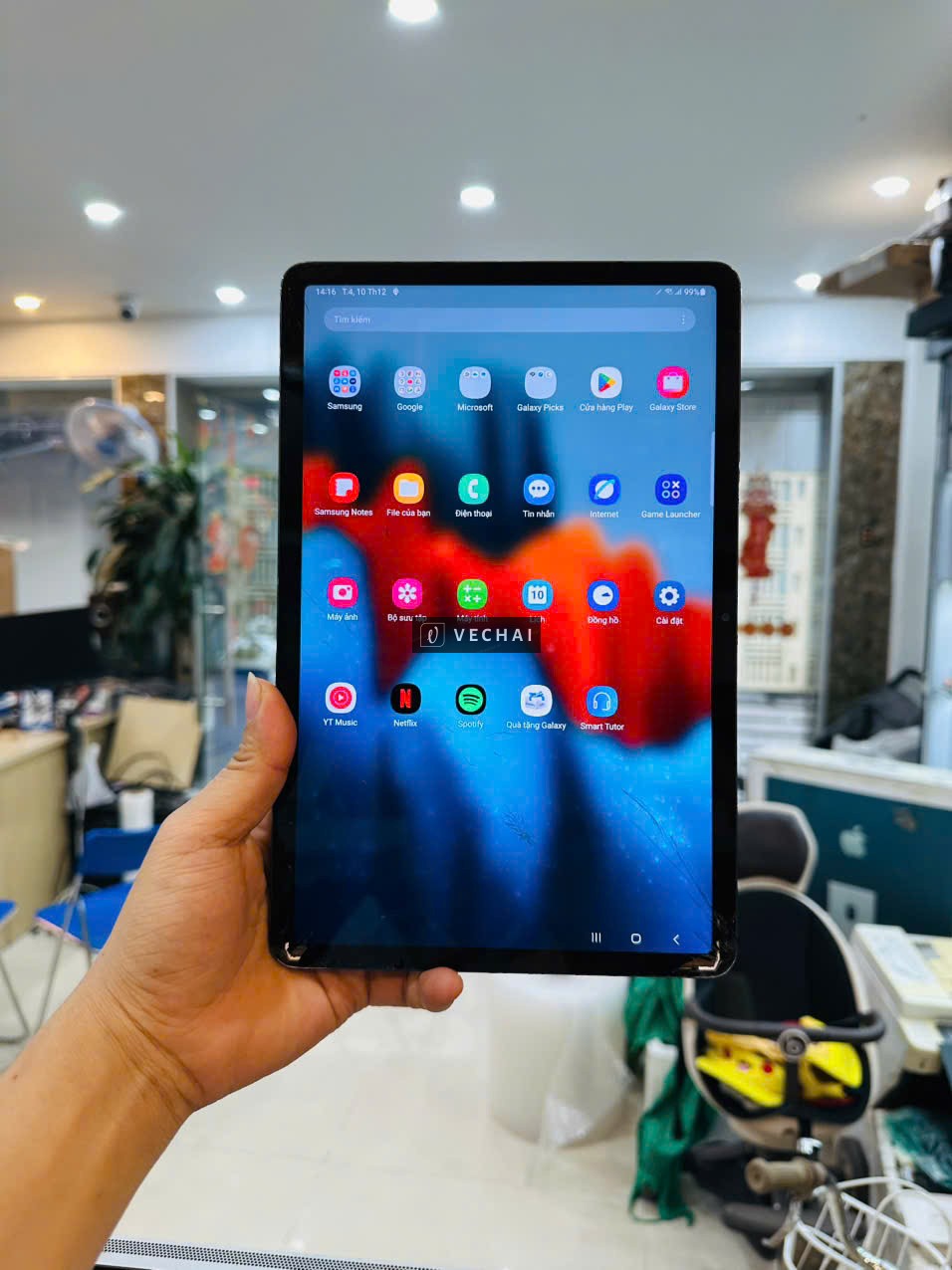 SAMSUNG TAB S7 6/128GB 5G+WIFI MÀN 2K SNAP 865 PLUS PIN 8000 CHÍNH HÃNG NỨT KÍNH THANH LÝ GIÁ RẺ – T