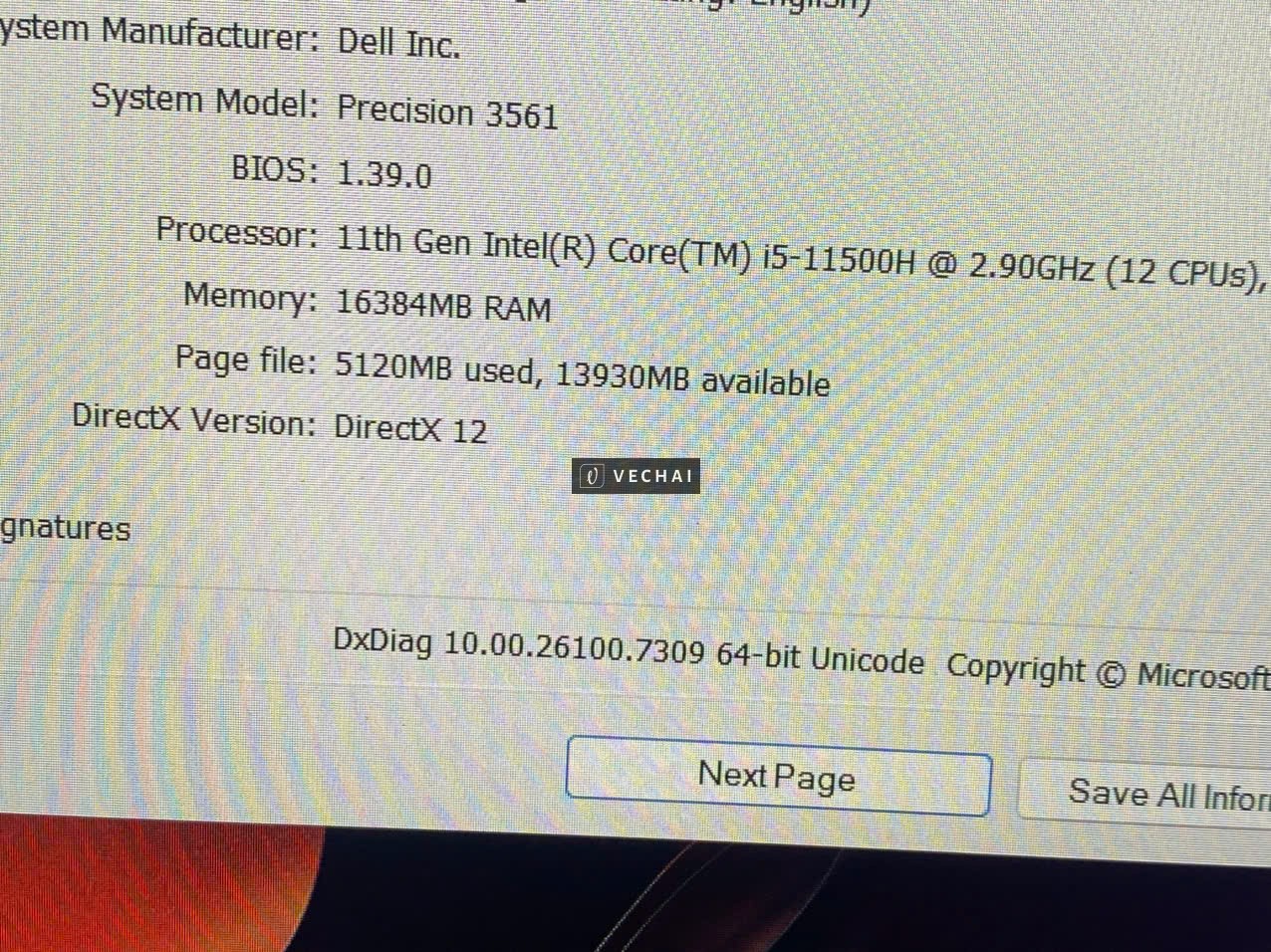 Laptop Dell Precision 3561 Cpu I5 11500H. Vga Nvidia T600 4G. Ram 16G. SSD 256G. 15''6 Cảm Ứng FHD