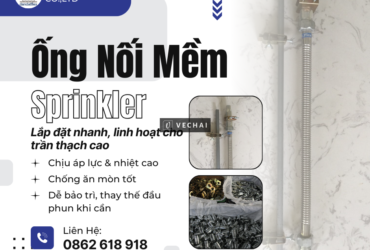 Khớp nối mềm Sprinkler, Khớp nối mềm inox dùng đầu phun Sprinkler, Ống mềm inox chữa cháy