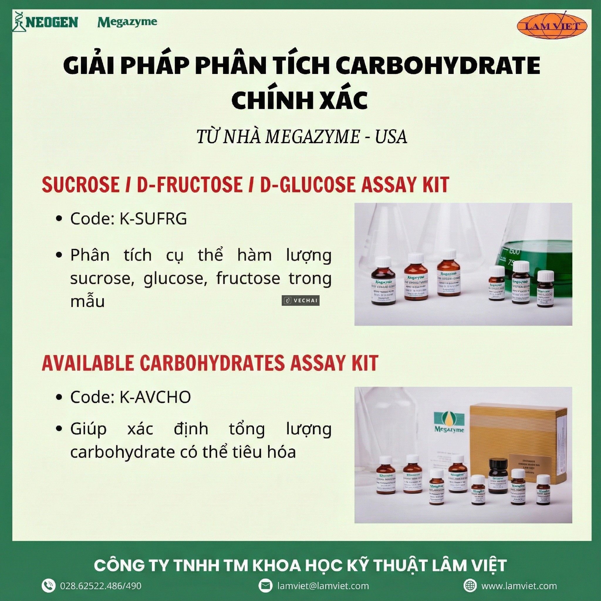 Giải pháp phân tích "Đường riêng lẻ" và Tổng Carbohydrate trong thực phẩm