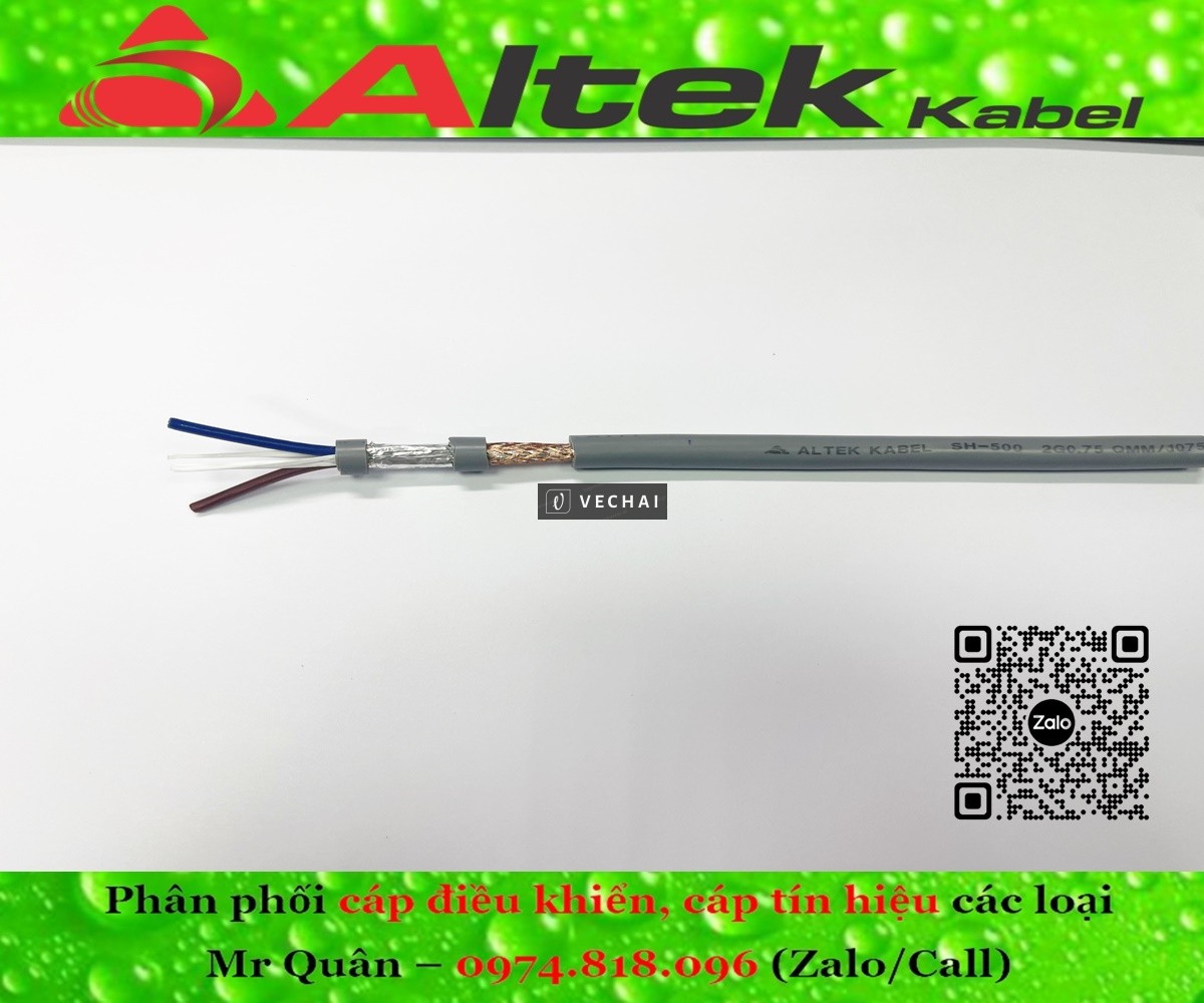 Altek Kabel: Cáp tín hiệu 2 lõi 0.75 bọc kim chống nhiễu