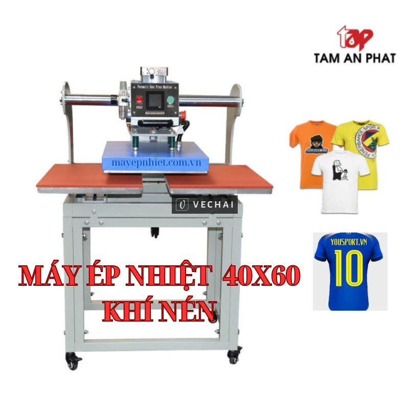 Máy Ép Nhiệt Khí Nén Tự Động 40x60cm – Hàng Chính Hãng, Gía Tốt