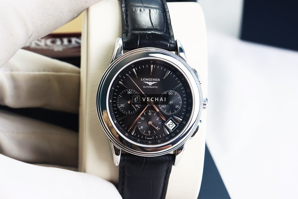 ĐH Nam Longines Flagship Chronograph L4.718.4.52.3 Automatic – Size 39mm