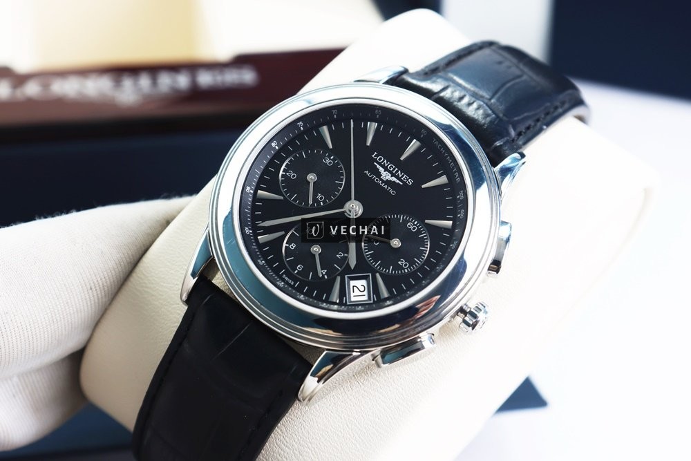 ĐH Nam Longines Flagship Chronograph L4.718.4.52.3 Automatic – Size 39mm
