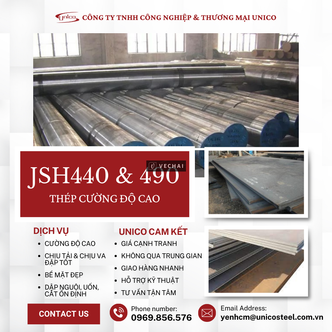 Rao bán thép JSH440 & JSH490 – thép cường độ cao, dễ dập, ổn định kích thước