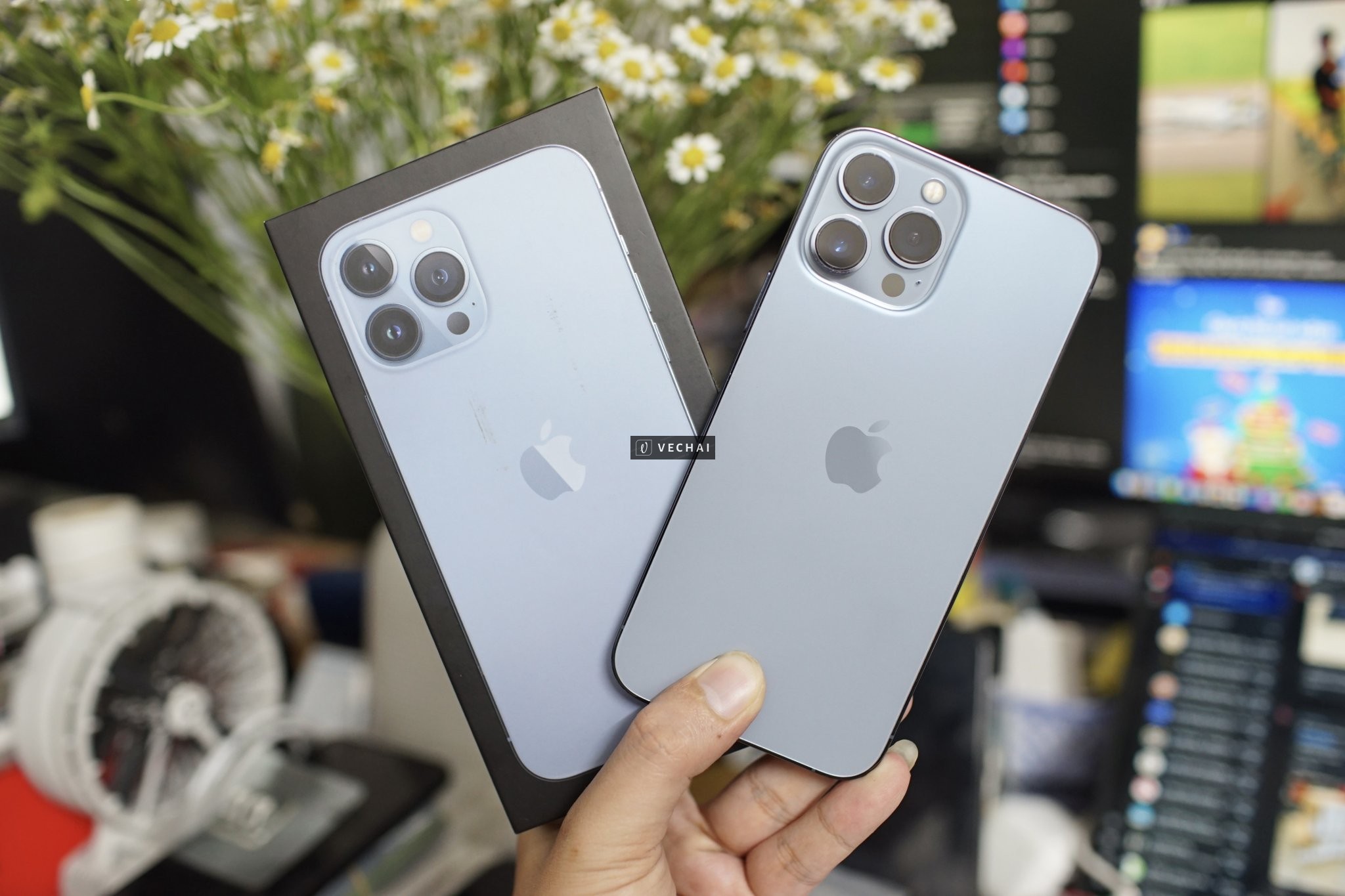 iPhone 13 ProMax blue 256Gb – chính hãng VN/a 2 sim, thay màn JK…