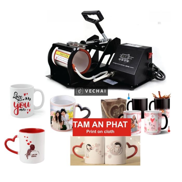 Máy ép nhiệt cốc – in cốc sứ, in logo, quà tặng
