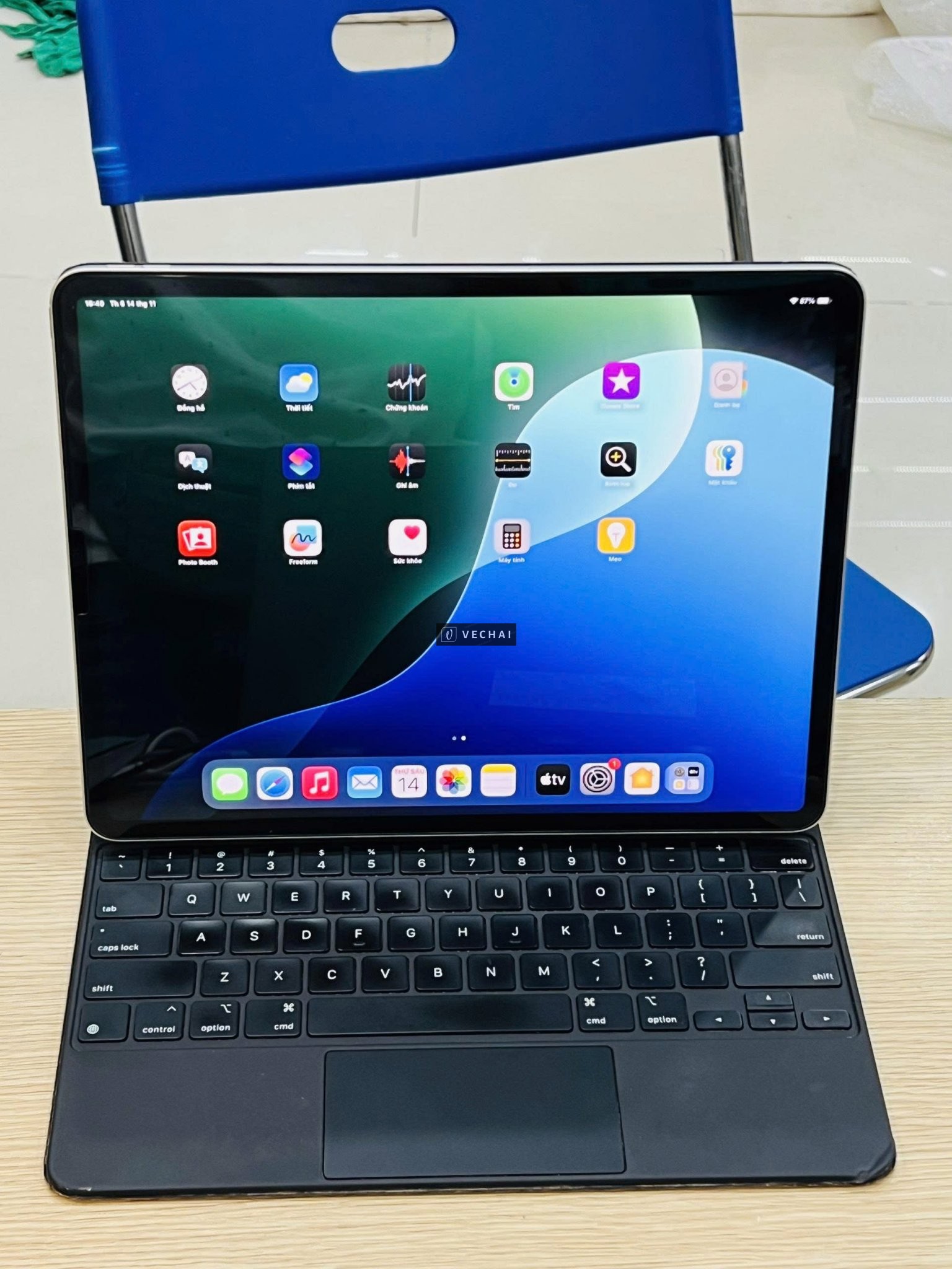 Ipad pro M2 12.9 inch 256G wifi kèm magic Keybroad – Pro m2 12.9 Siêu khoẻ – Bản 256G thoải mái lưu