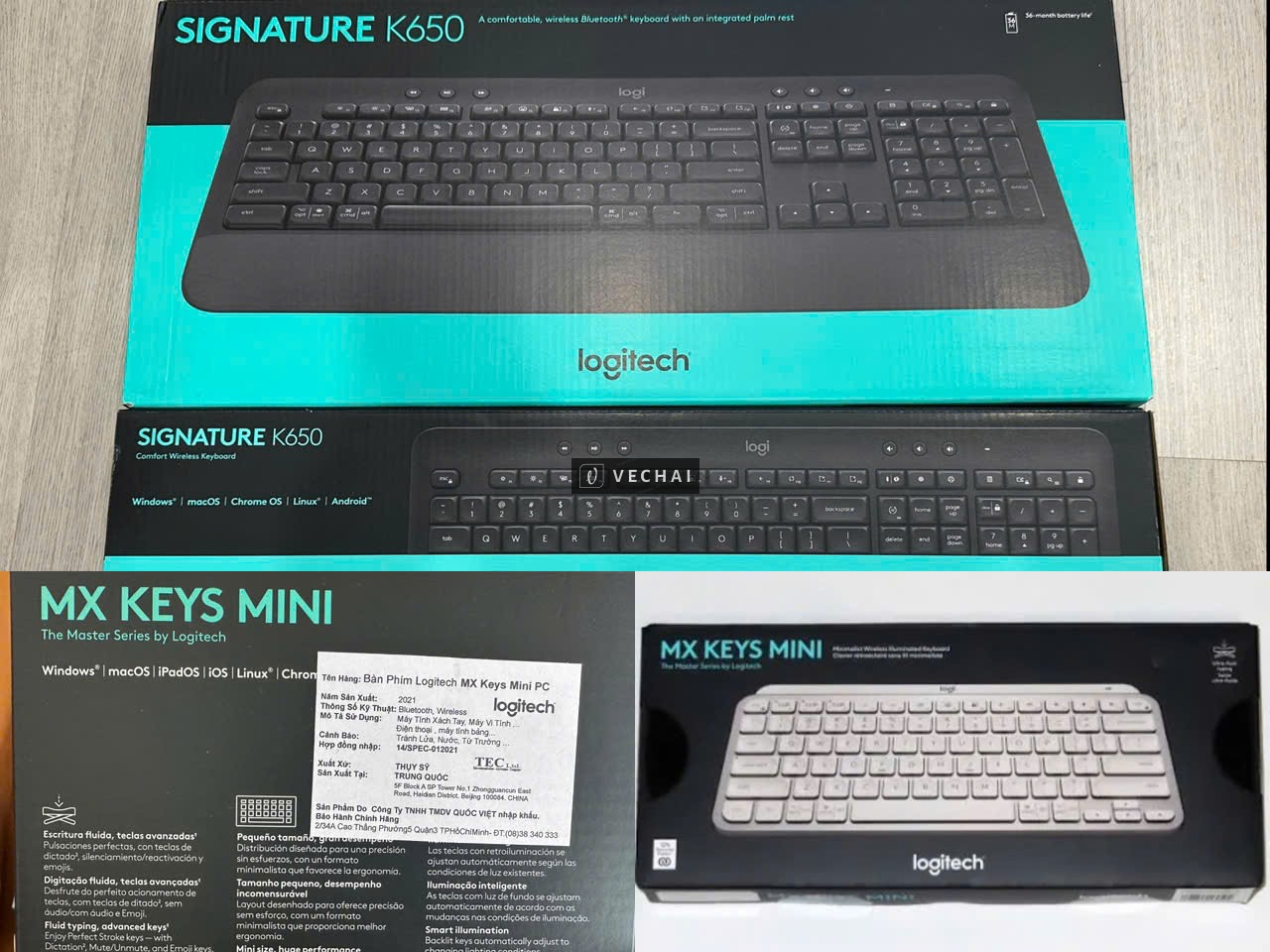 2 bàn phím Logitech mới tinh 100%, giá thanh lý rẻ giật mình