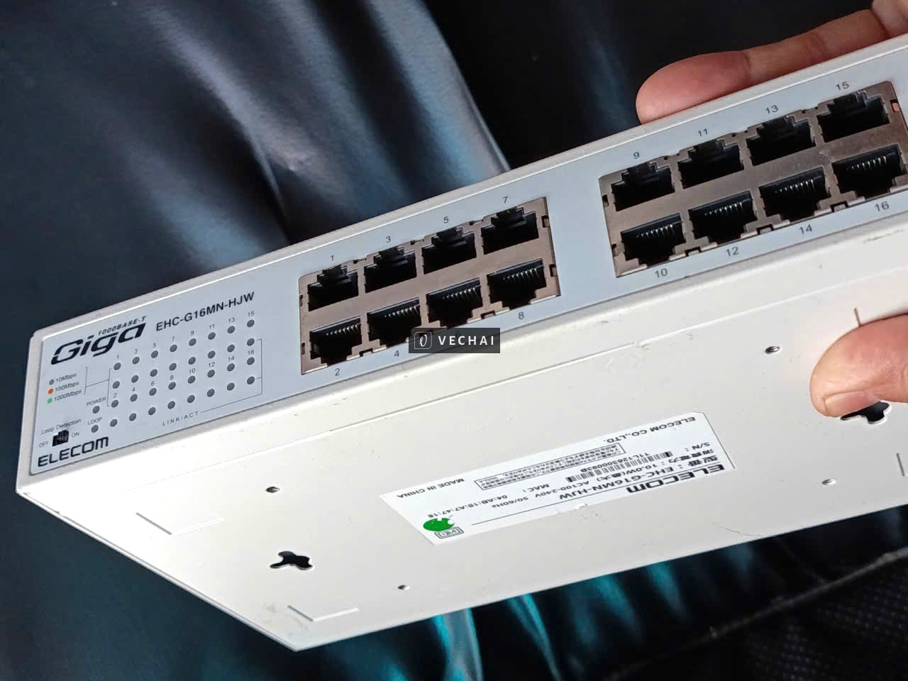 Bộ chia tín hiệu 16 cổng Elecom EHC-G16MN-HJW (switching hub). 1000BASE-T (Gigabit Ethernet)