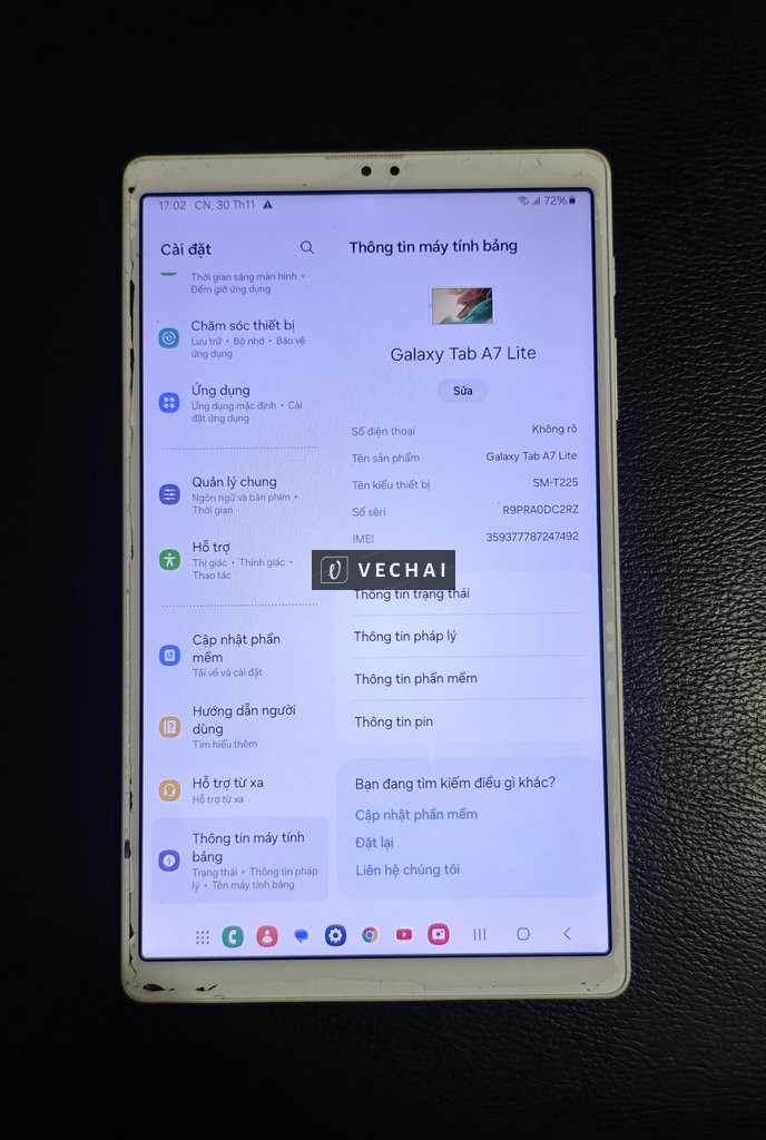 Bán Tab A7 lite+a8 t295 bể kính vỏ xấu