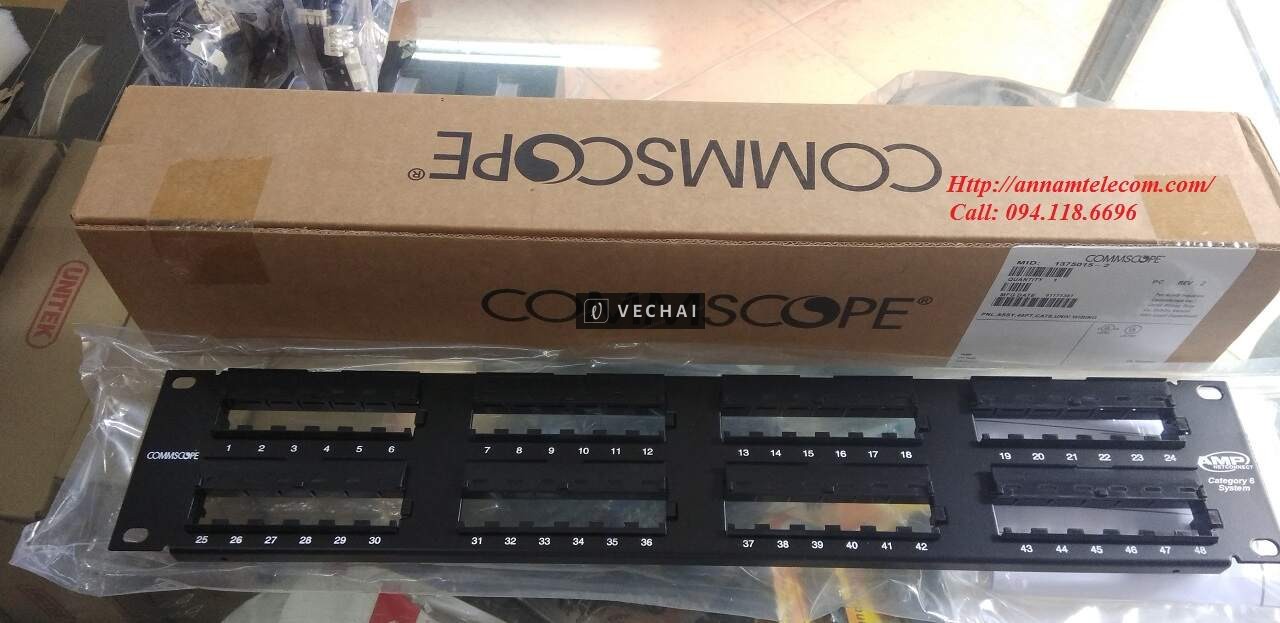 Thanh đấu nối Patch Panel COMMSCOPE AMP Cat5/Cat6/CAT6A  24,48 cổng có sẵn hàng
