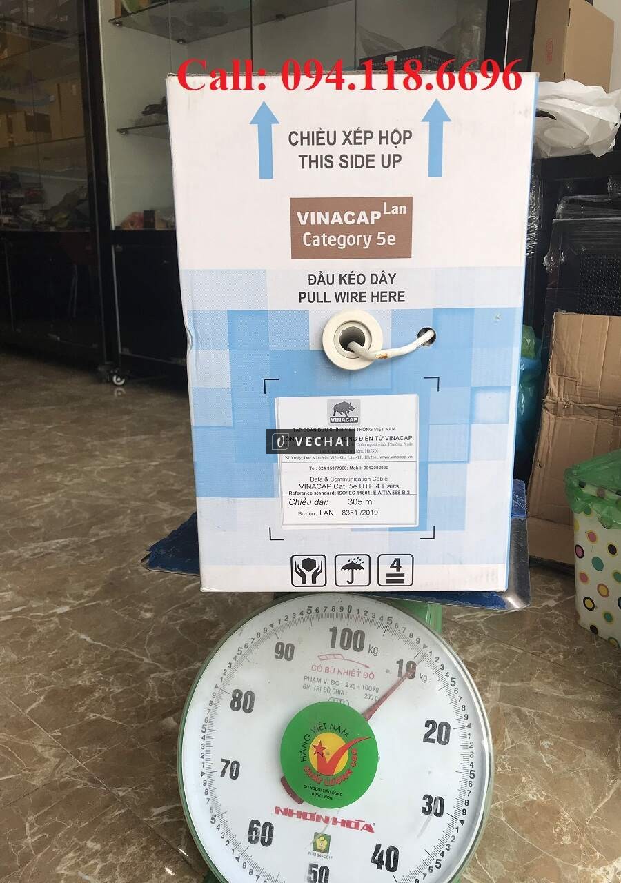 Cáp mạng Lan Cat5E hãng Vinacap, cáp mạng Commscope Cat5/Cat6, Cáp mạng chạy ngoài trời