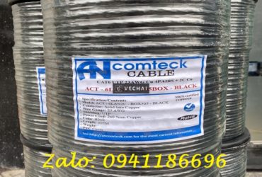Phân phối độc quyền cáp mạng Cat6 UTP liền nguồn ngoài trời, cáp Cat6A/Cat7/Cat8 hãng Ancomteck