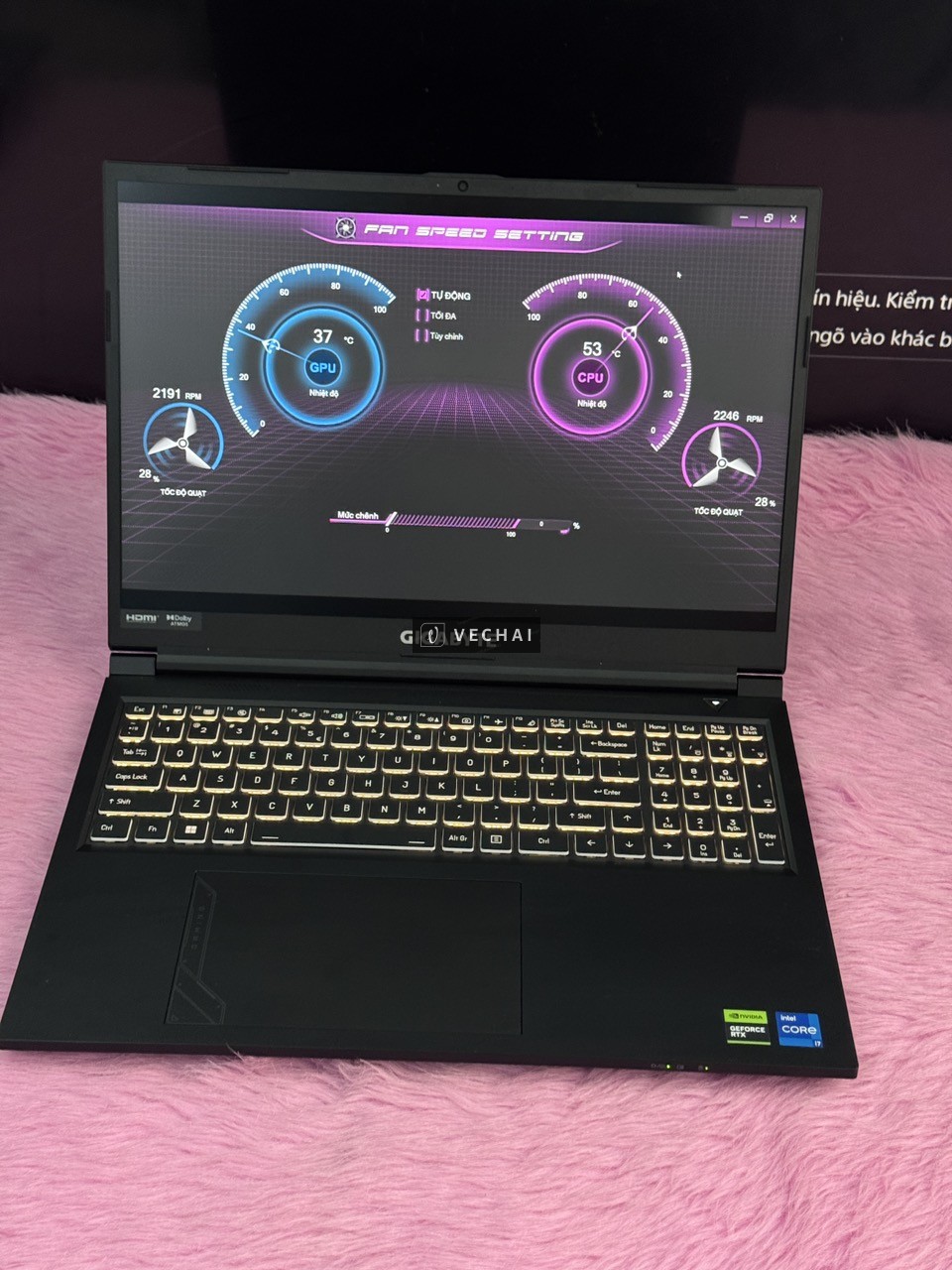 Laptop GIGABYTE Gaming G6 MF RC56 i7 13620H Ram 16GB SSD 512GB RTX 4050 6GB 16" WUXGA 165Hz