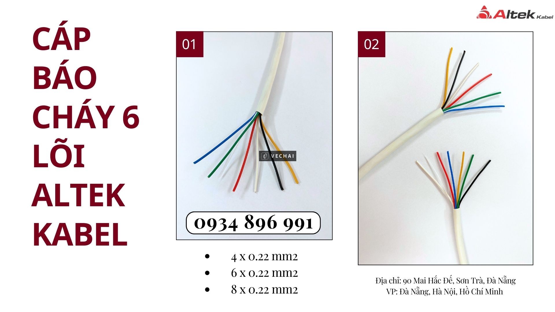 Cáp Báo Cháy 6 Lõi 0.22 Mm2 Đà Nẵng, Huế, Quảng Trị