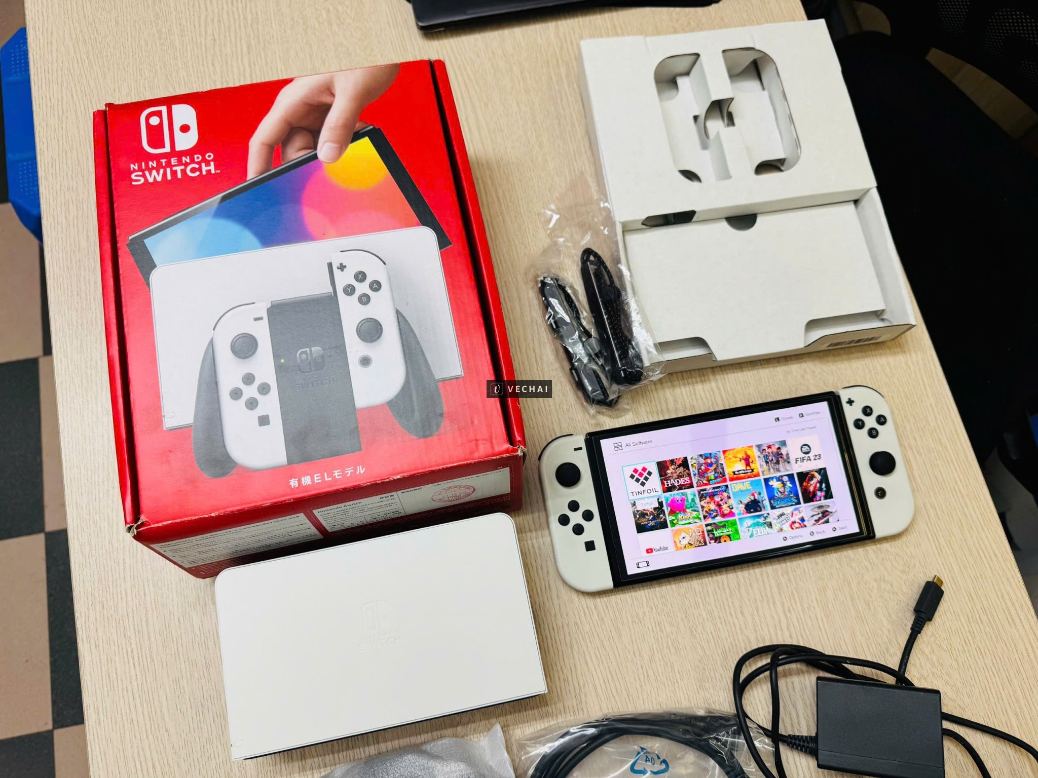 Nintendo switch OLED HACK THẺ 256GB FULLBOX cài sẵn game cho ae  – Máy đủ joycon với phụ kiện như ản
