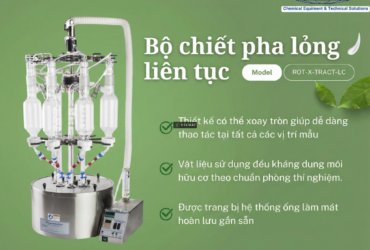 Bộ chiết pha lỏng liên tục hiện đại – Model ROT-X-TRACT-LC Organomation
